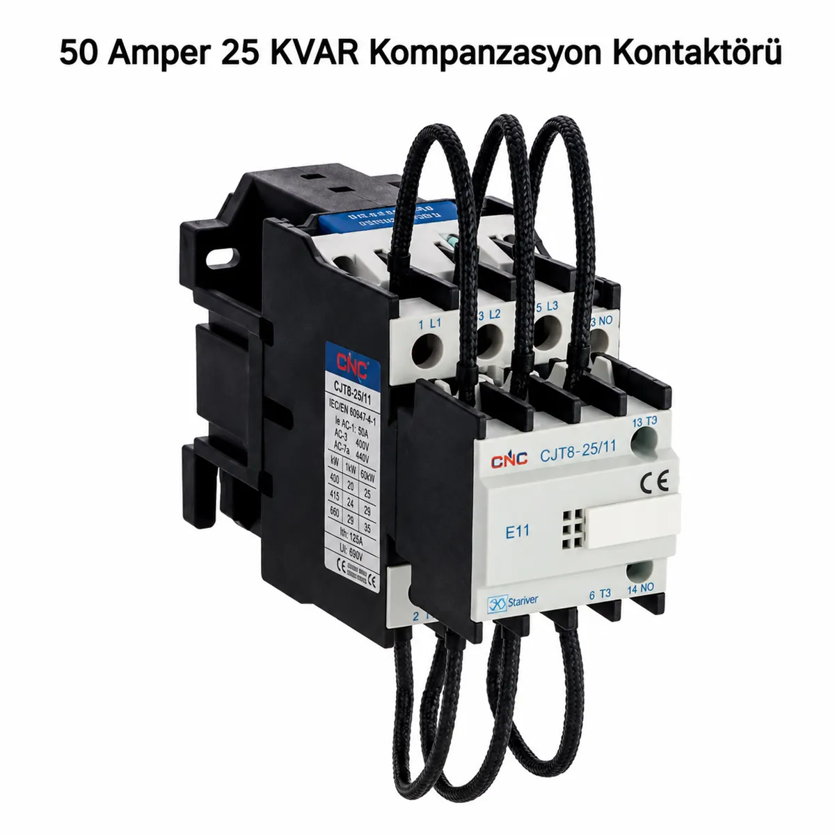 KOMPANZASYON KONTAKTÖRÜ 50 AMP.25 KVAR 1